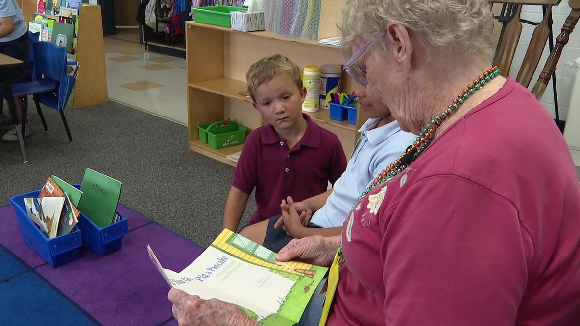 Students at Starkey Elementary School form special bond with " school grandma"